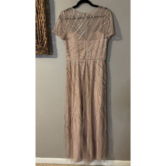 Xscape Blush 12 Blush Sequin Mother o Bride Formal Wedding Party Cruise NEW $379 - Picture 13 of 16
